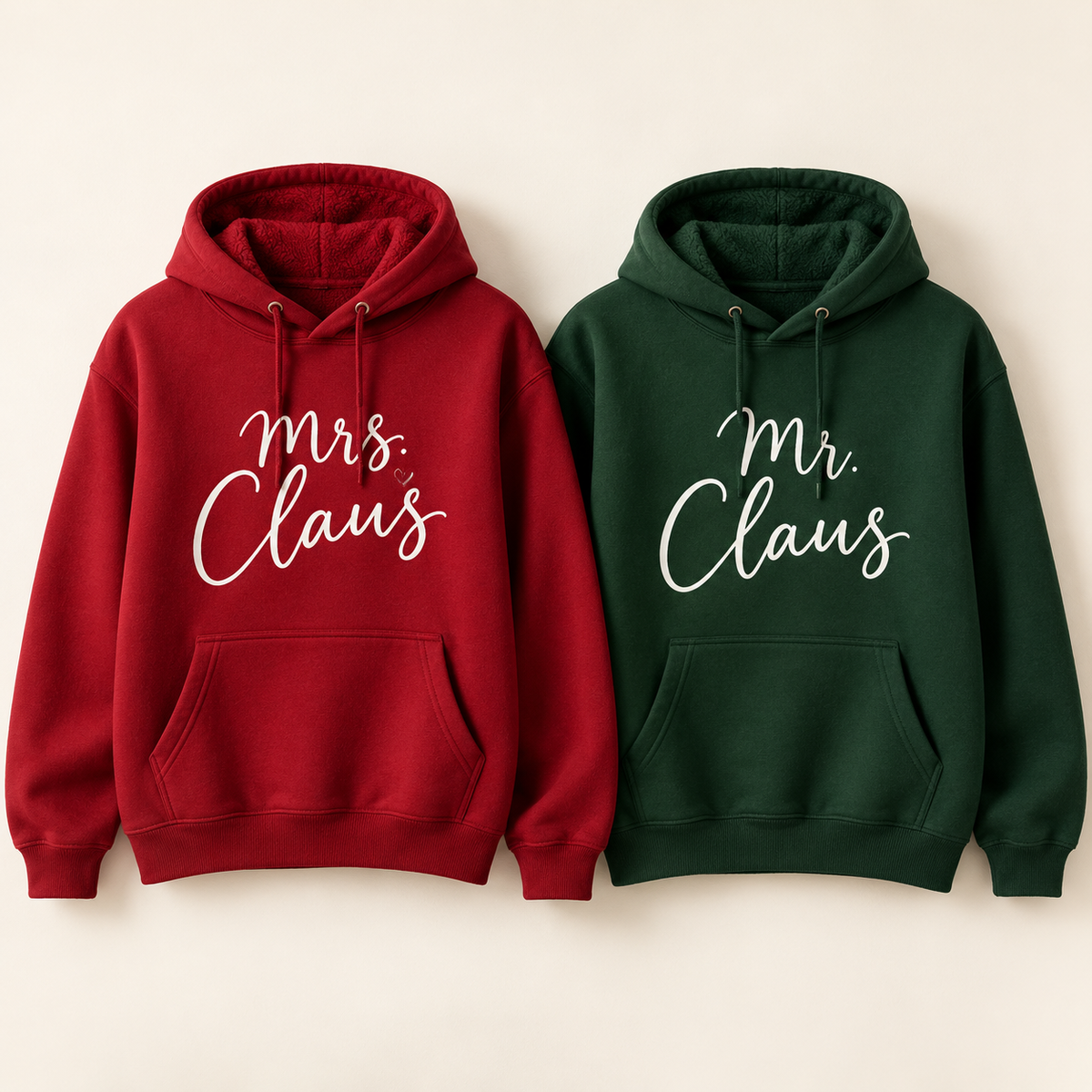 Mr & Mrs Claus Couple Hoodie