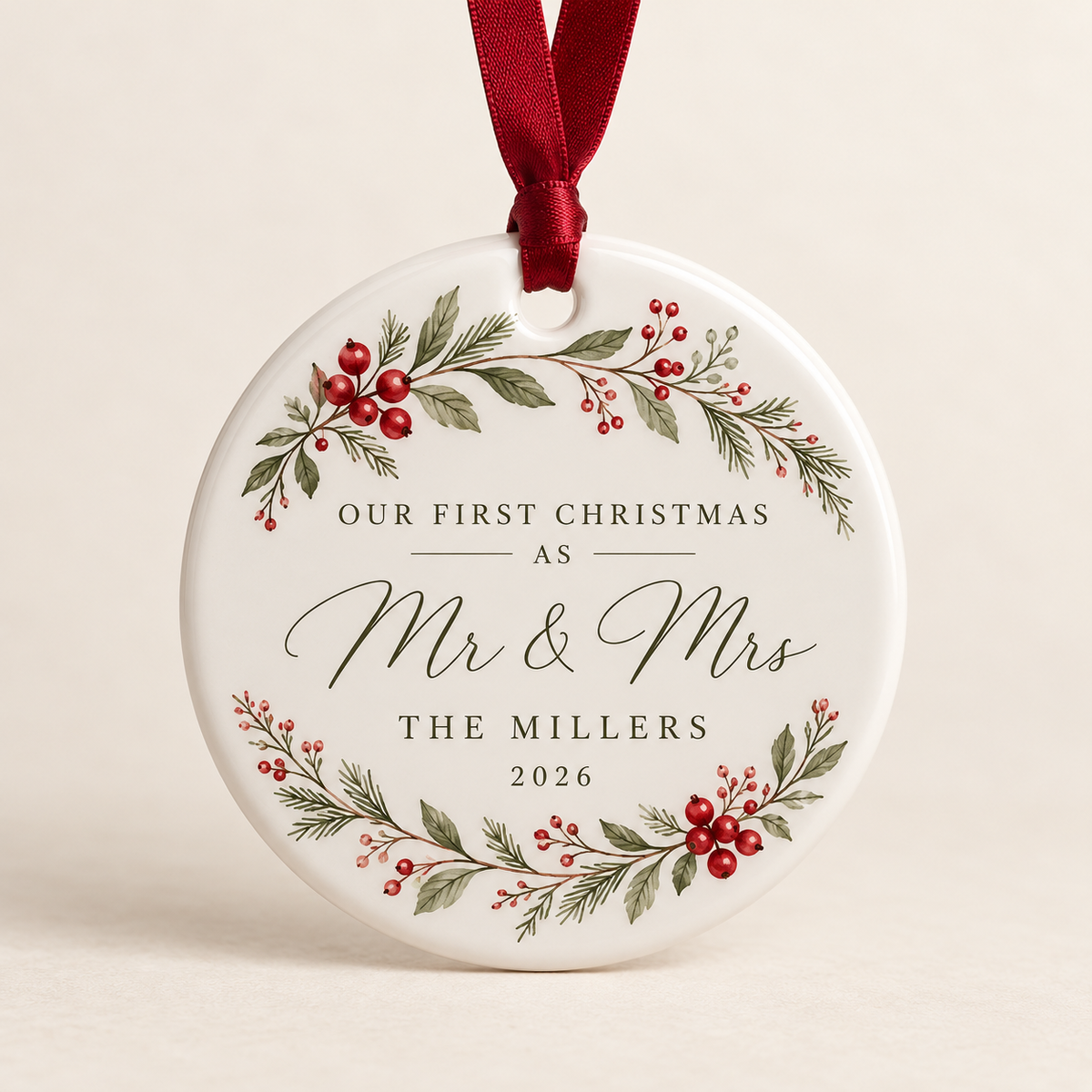 Our First Christmas as Mr & Mrs Ornament