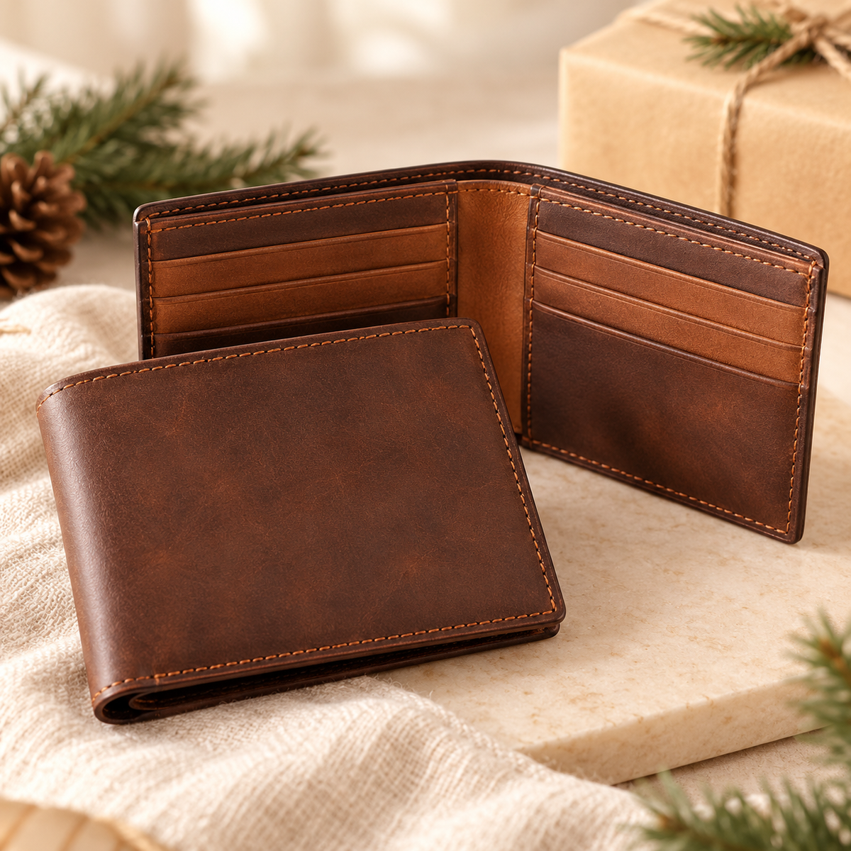 Personalized Engraved Leather Wallet