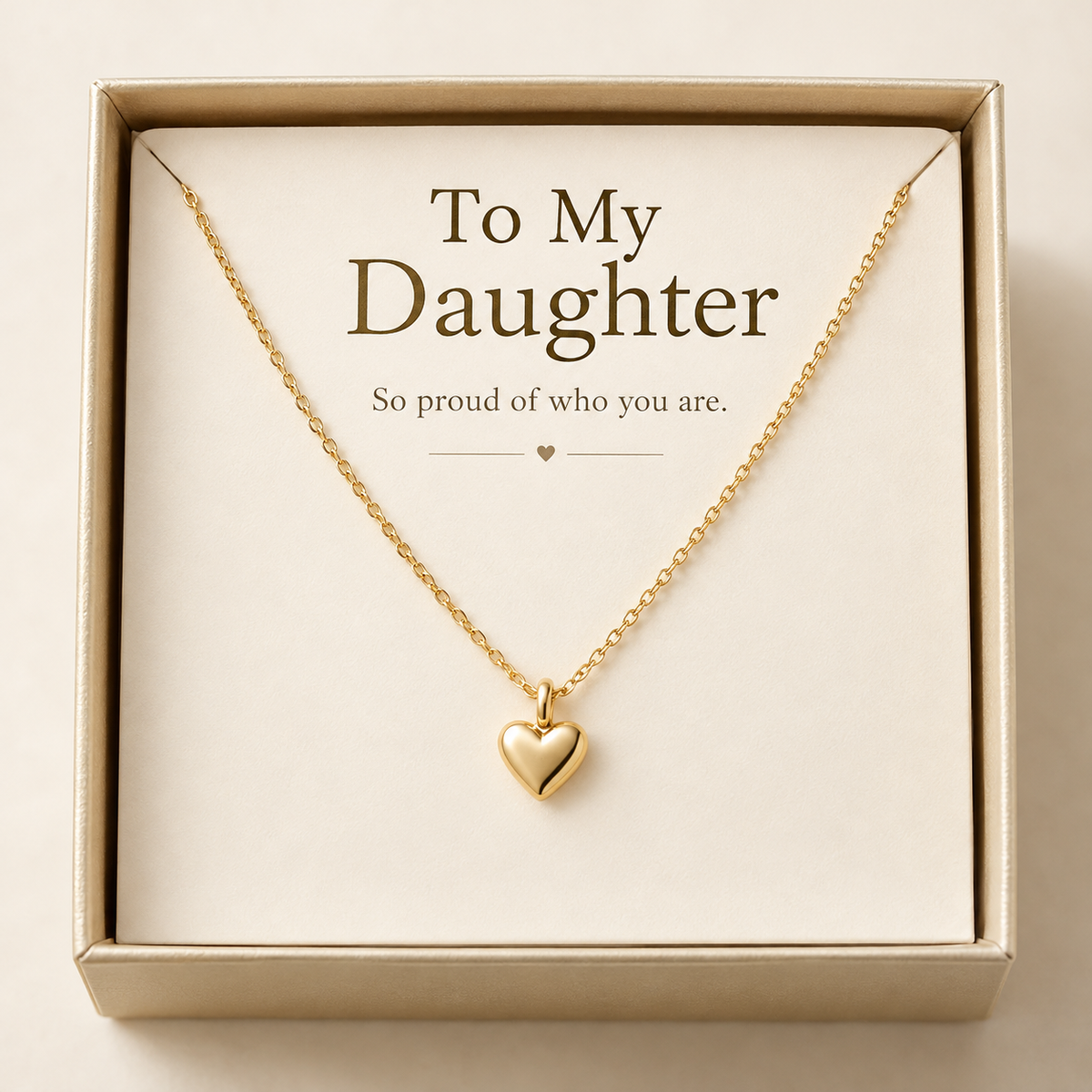 "To My Daughter" Necklace with Message Card