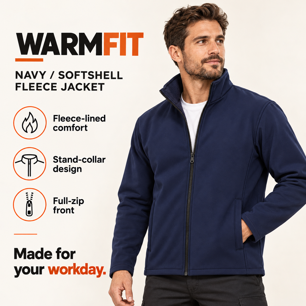 WarmFit Softshell Fleece Work Jacket
