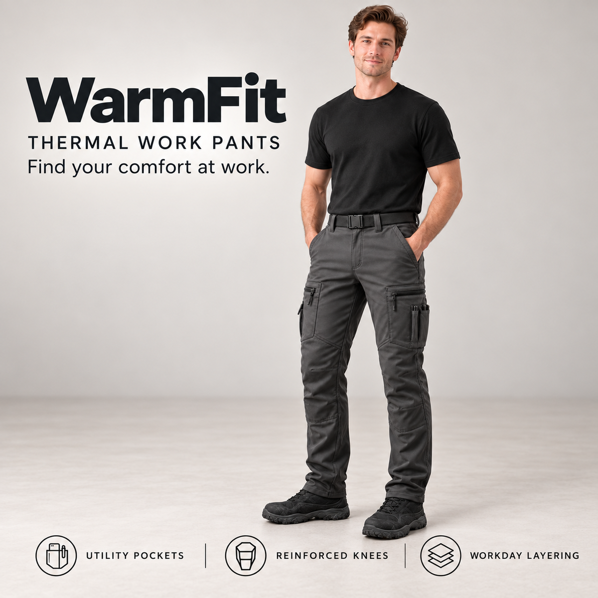 WarmFit Fleece-Lined Thermal Work Pants