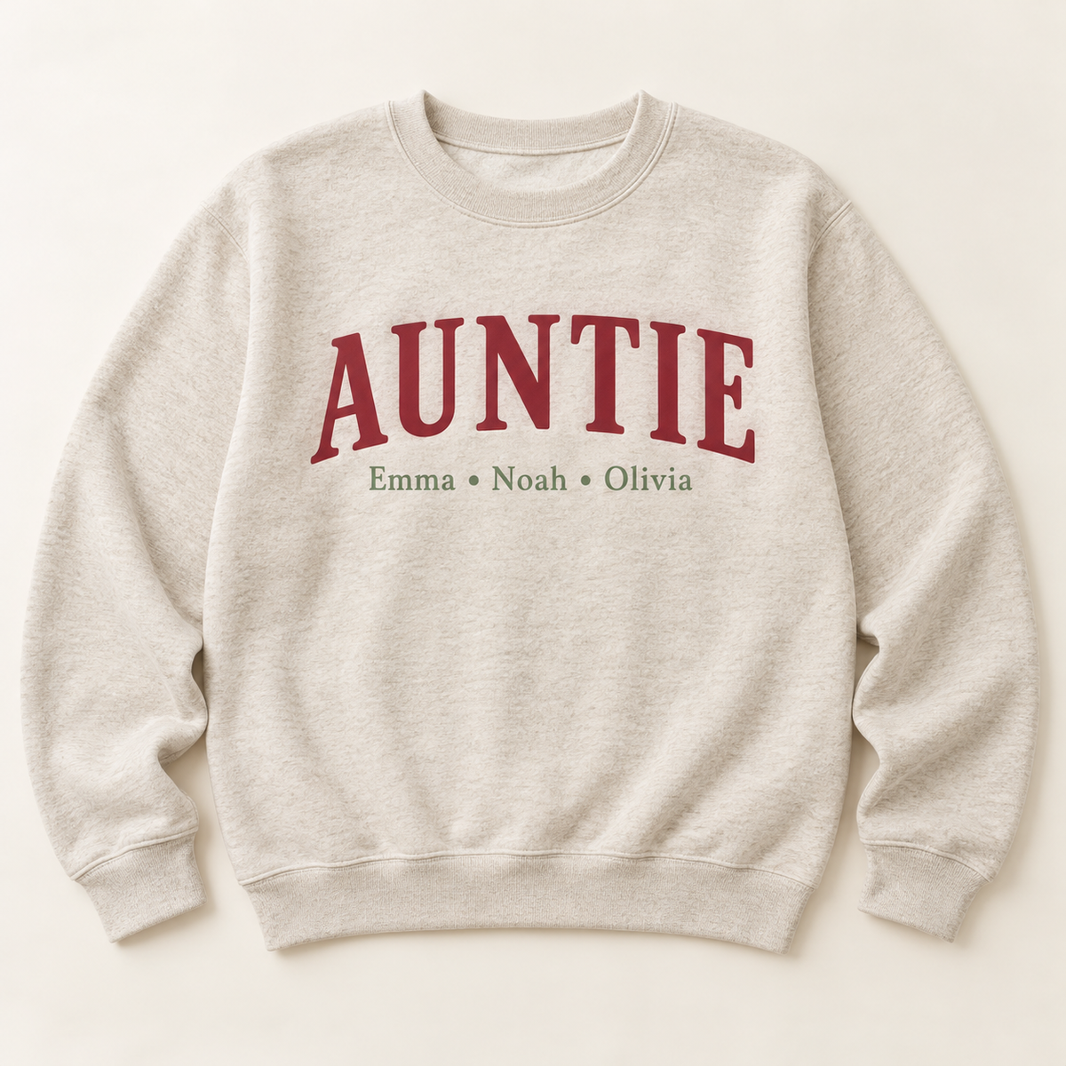Custom Auntie Sweatshirt with Nieces' & Nephews' Names