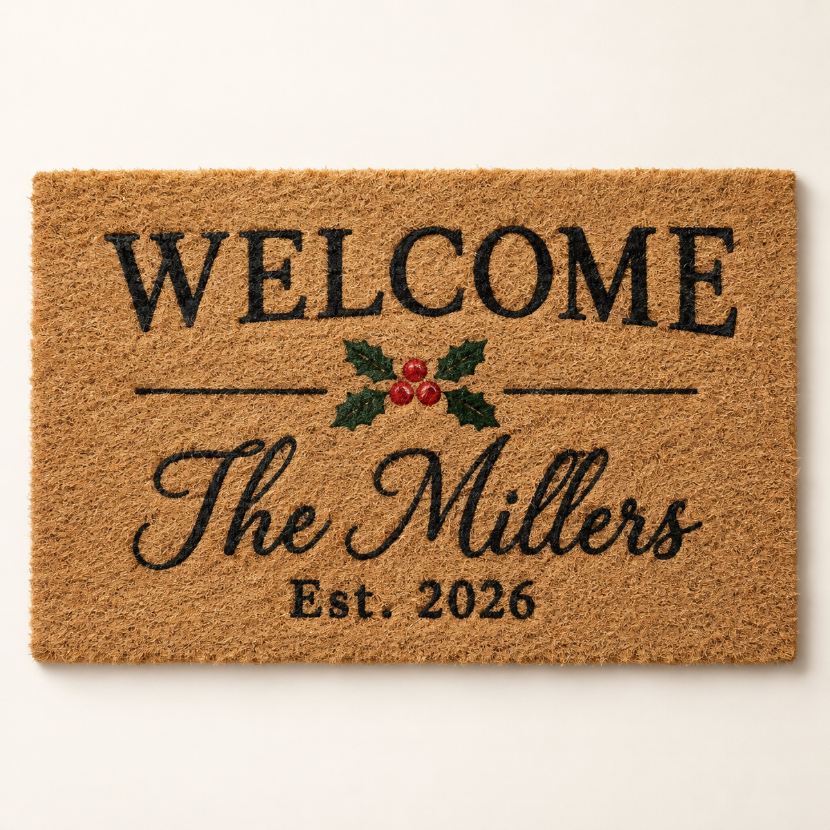 Custom Family Name Christmas Doormat