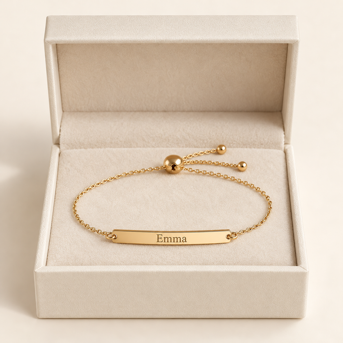 Engraved Name Bar Bracelet