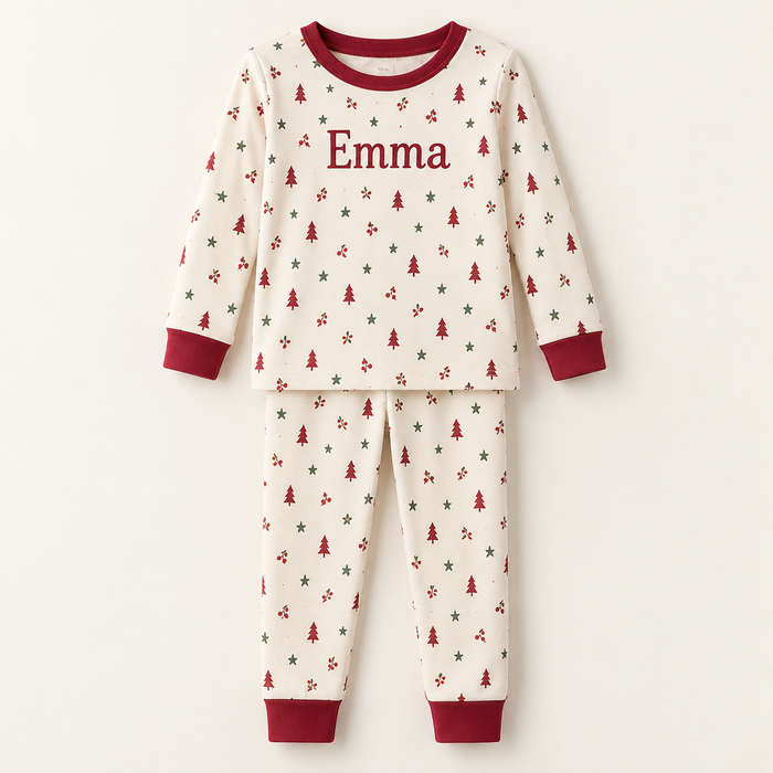 Kids' Christmas Pajamas with Name