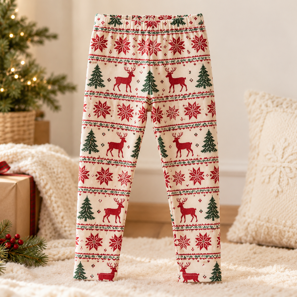 Mommy & Me Kids' Christmas Print Leggings