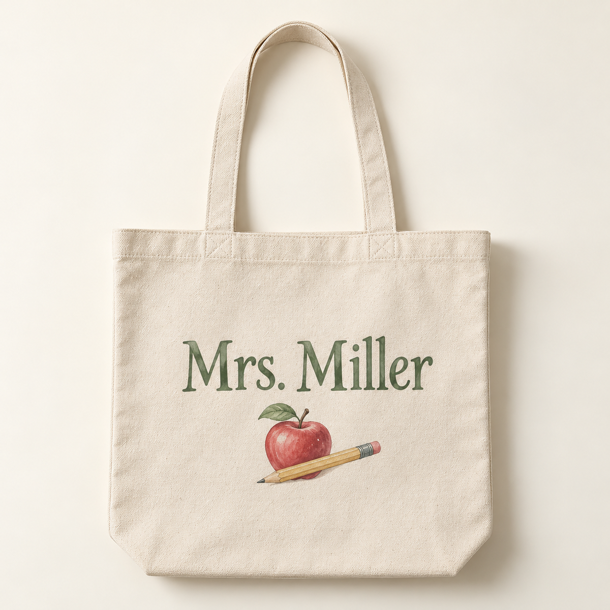 Personalized Teacher Tote Bag