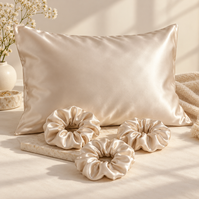 Satin Pillowcase & Scrunchie Gift Set